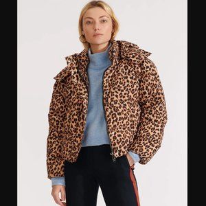 Veronica Beard Leopard Casper Puffer Jacket - L